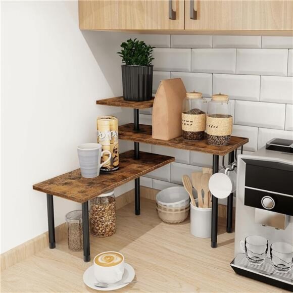 Kitchen Countertop Organizer - 3 Tier Corner Shelf, Bathroom Counter - Picture 6 of 7